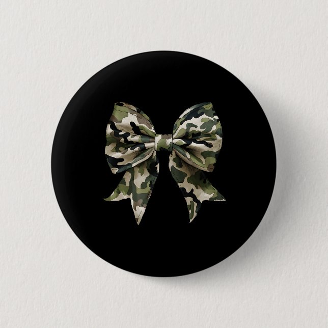 Camouflage Coquette Bow Hunt Ente Jagd Camouflage  Button (Vorderseite)