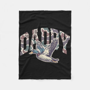 Camouflage Daddy Junting Vater Mallard Duck Funny Fleecedecke