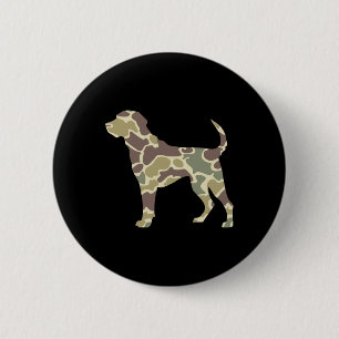 Camouflage der Alten Schule Jagd Hund Button
