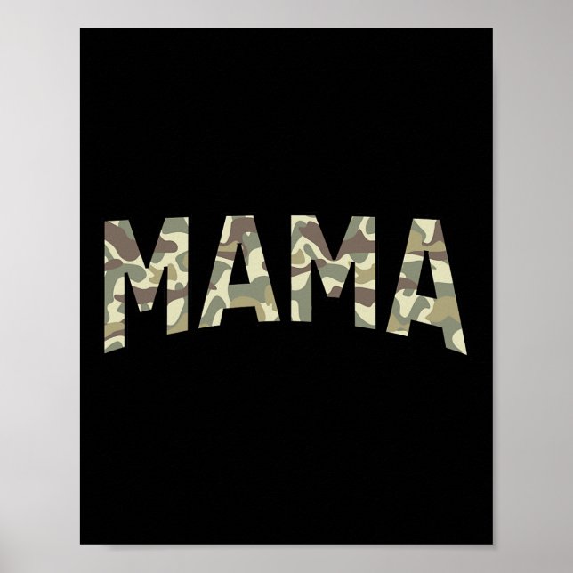 Camouflage der Alten Schule Mama Mütter Day Funny Poster (Vorne)