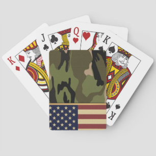 Camouflage der amerikanischen Flagge Spielkarten