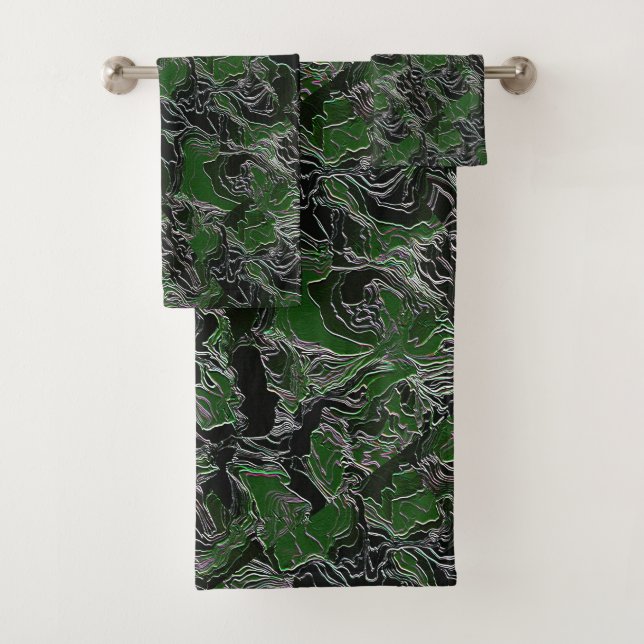 Camouflage der Grünen Armee Badhandtuch Set (Insitu)