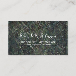 Camouflage der Grünen & Silbernen Armee Sparkle Sa Empfehlungskarte