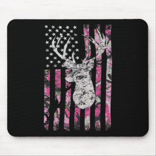 Camouflage der Hirschjagd Amerikanische Flagge Ros Mousepad