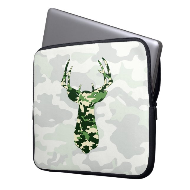Camouflage der Hirschjagd Laptopschutzhülle (Vorderseite Links)