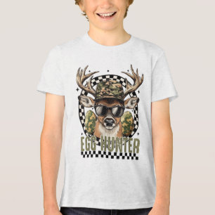 Camouflage der Ostereier Jäger Hirsche Jäger Männe Tri-Blend Shirt