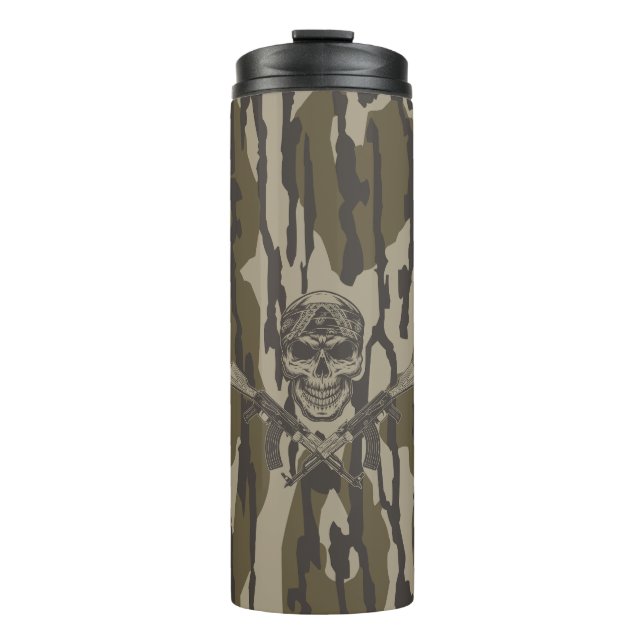 Camouflage des Bottomlandes Vintag Classic Rifle a Thermosbecher (Vorderseite)