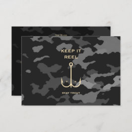 Camouflage des Funny Fishing Vatertags Dankeskarte