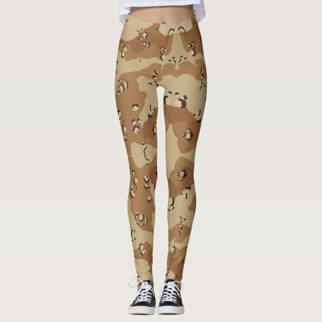 Camouflage Desert Army - Power Yoga Leggings (Vorderseite)