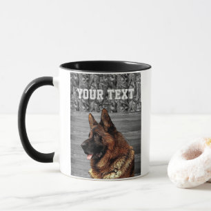 Camouflage Deutscher Schäferhund Tiername Tasse