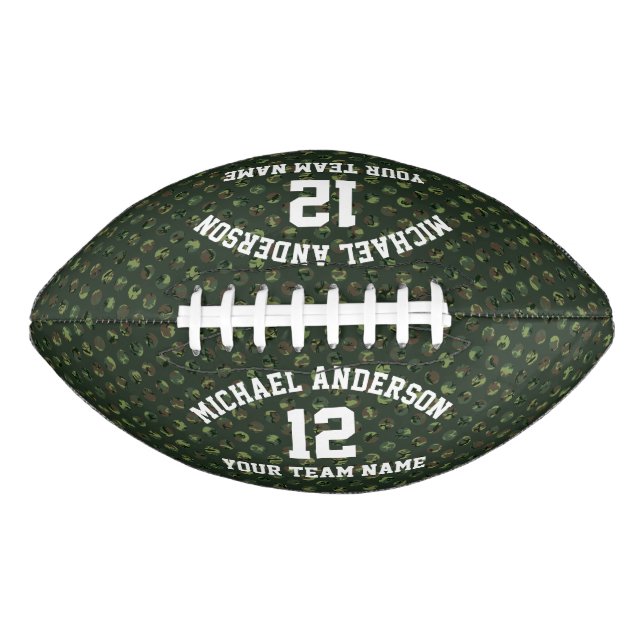 Camouflage Dots Personalisiert Name Team Number Sp Football (Vorderseite)