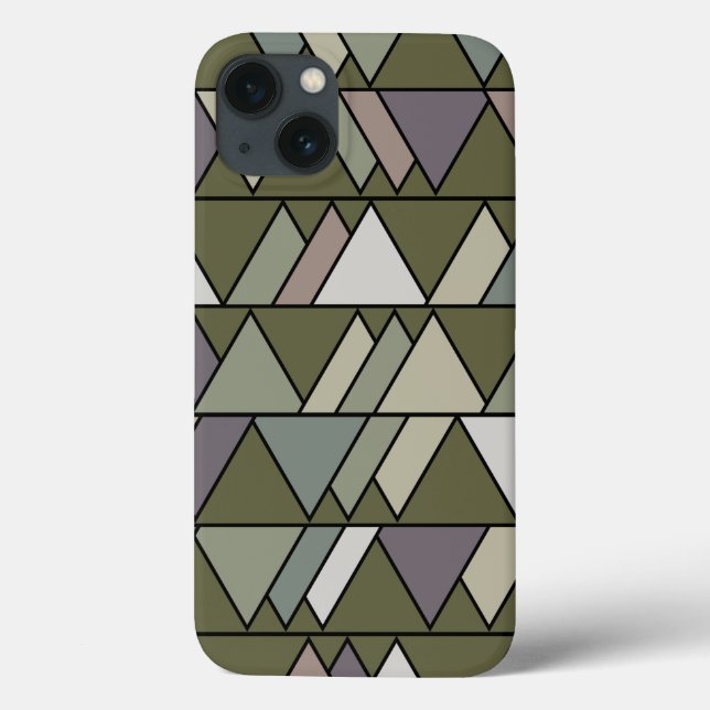 Camouflage Dreiecke Case-Mate iPhone Hülle (Rückseite)