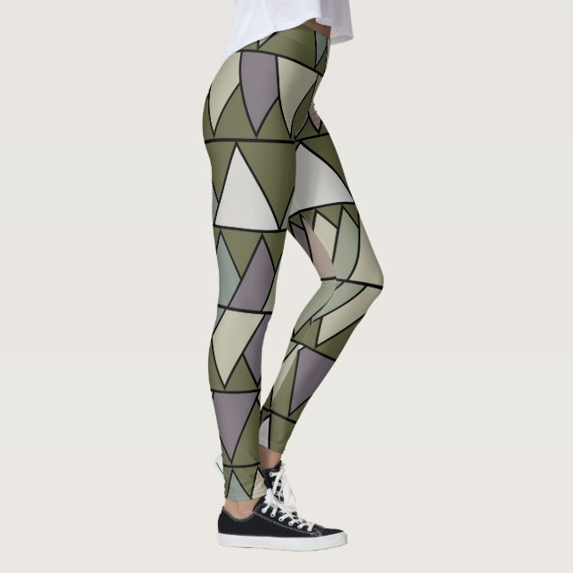 Camouflage Dreiecke Leggings (Rechts)