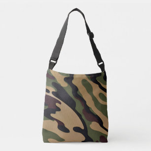 Camouflage Druck Cross-Body Tote Bag Tragetaschen Mit Langen Trägern