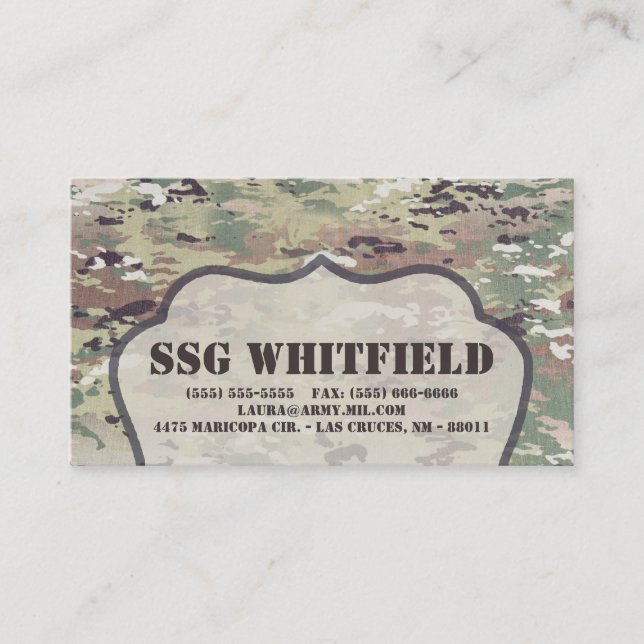 Camouflage einheitliche Camoflage Camouflage der Visitenkarte (Vorderseite)