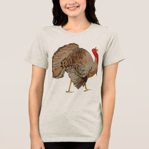 Camouflage Erntedank Türkei Tri-Blend Shirt