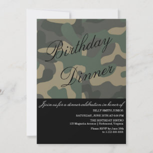 Camouflage-Event-Einladung, Abendessen, Party, Neu Einladung