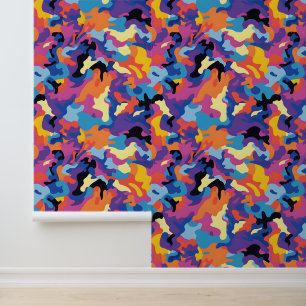 Camouflage farbiges Muster Tapete