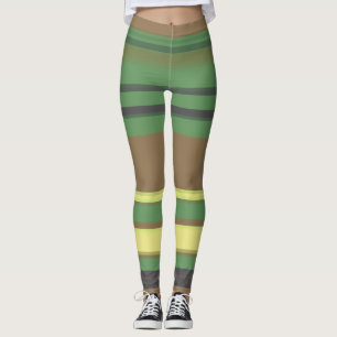 Camouflage Farbstreifen Muster Leggings