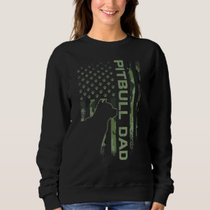 Camouflage Flag Proud Pitbull Dog Vater Pittie Si Sweatshirt