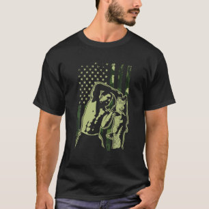 Camouflage Flaggenhandfischerei Fisch Noodling Han T-Shirt