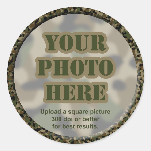 Camouflage Foto Stickers (Blatt von 20 klein) (Vorderseite)