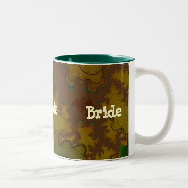 Camouflage Fraktal Bride Tasse (Rechts)