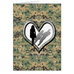 Camouflage Frauen vermisster Mann Karte