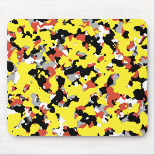 Camouflage Gelb-Schwarz-Grau-Camouflage Mousepad