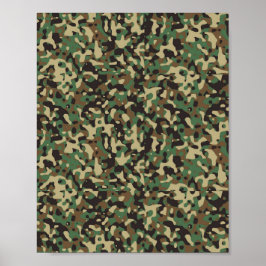 Camouflage gemustert poster