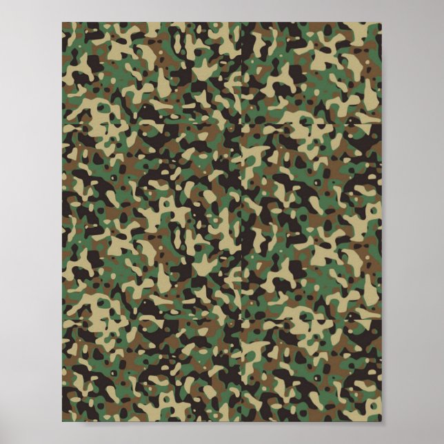 Camouflage gemustert poster (Vorne)