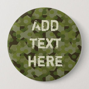 Camouflage-geometrisches Hexagon Button