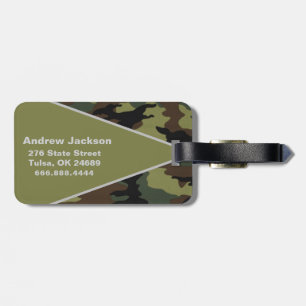 Camouflage Gepäckanhänger - Individuelle Name und 