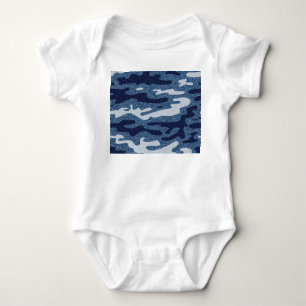 Camouflage Gepunktet Denim Jeans Pattern Baby Strampler