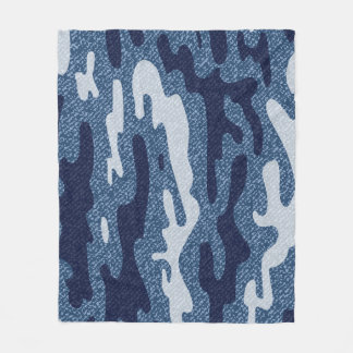 Camouflage Gepunktet Denim Jeans Pattern Fleecedecke
