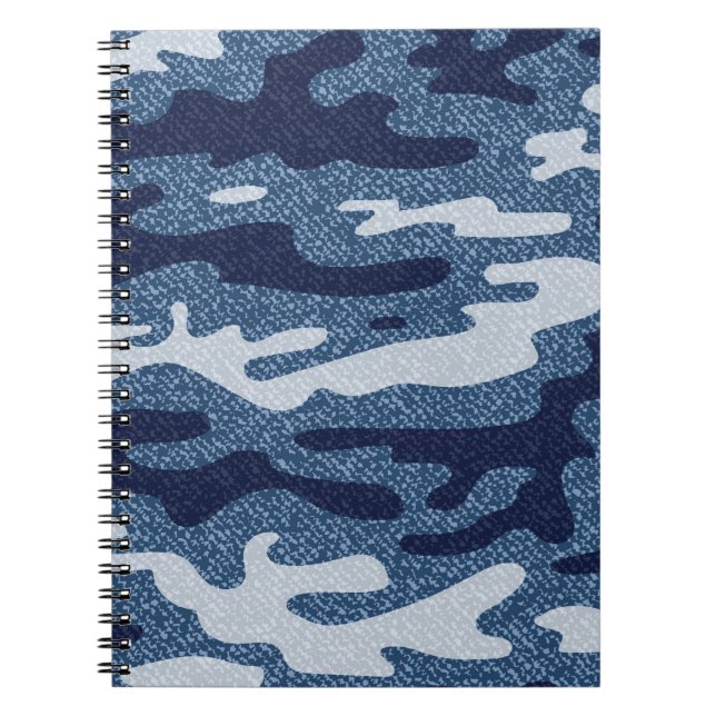 Camouflage Gepunktet Denim Jeans Pattern Notizblock (Vorderseite)