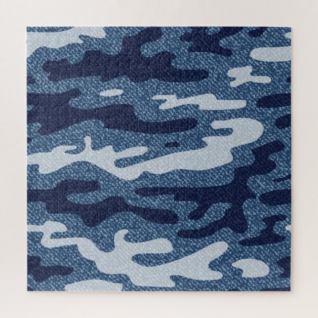 Camouflage Gepunktet Denim Jeans Pattern Puzzle (Vertikal)