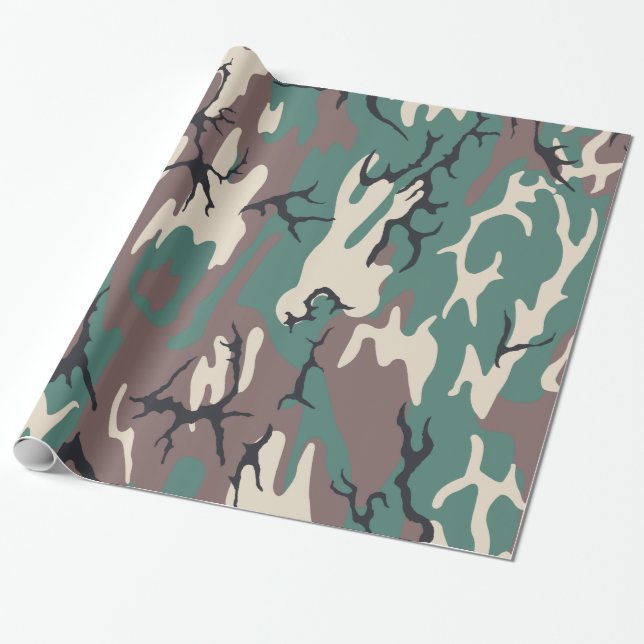 Camouflage Geschenkpapier (Ungerollt)