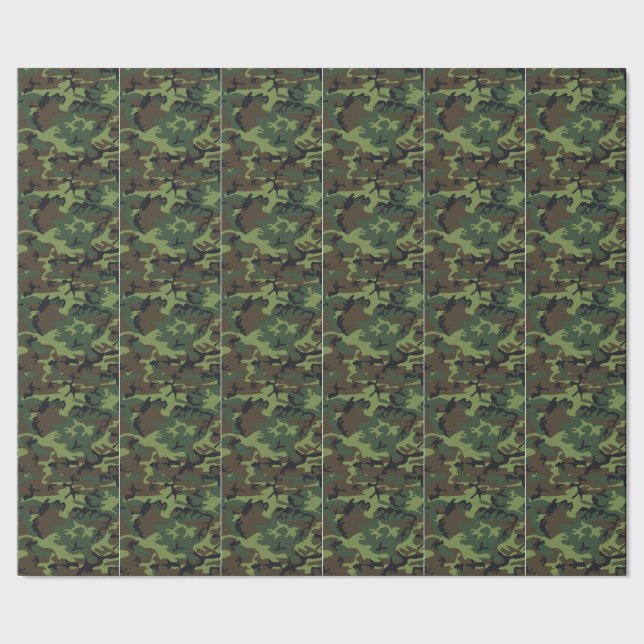 Camouflage Geschenkpapier (Saum)