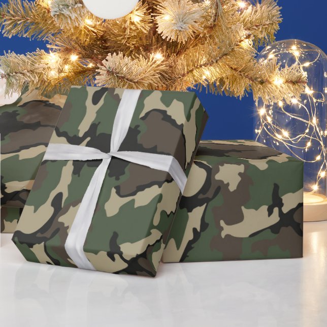 Camouflage Geschenkpapier (Feiertage)