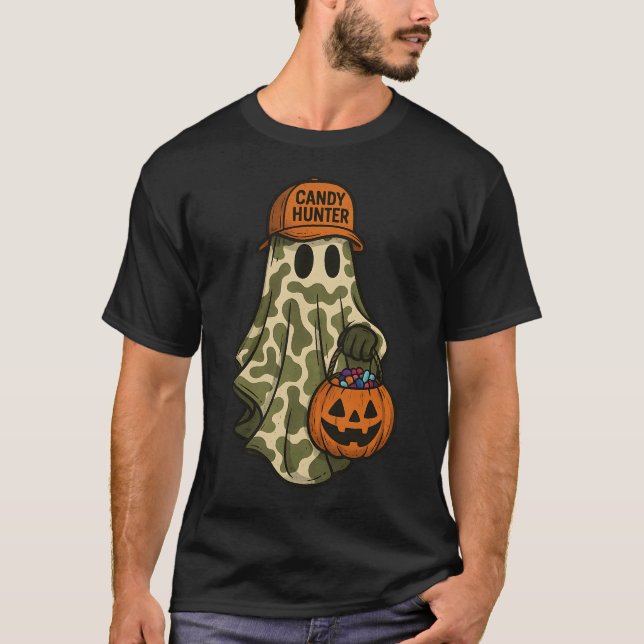 Camouflage Ghost Candy Hunter T-Shirt (Vorderseite)