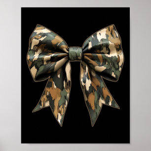 Camouflage Girls Camouflage Bow Camouflage Coquett Poster