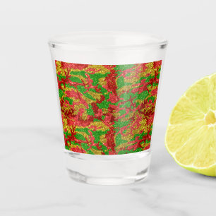Camouflage Gold Xmas Muster Schnapsglas