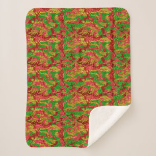 Camouflage Gold Xmas Muster Sherpadecke