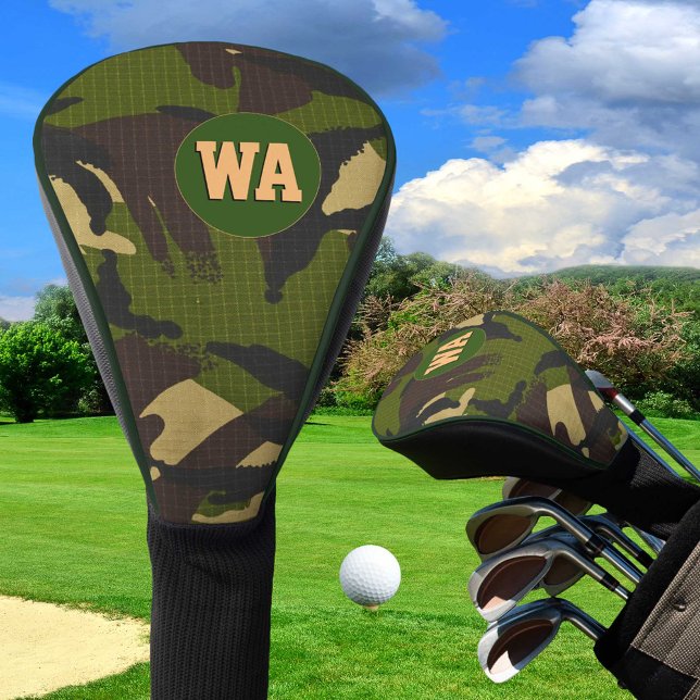 Camouflage Golf Cover, Jäger mit Monogramm, Armee Headcover (Von Creator hochgeladen)