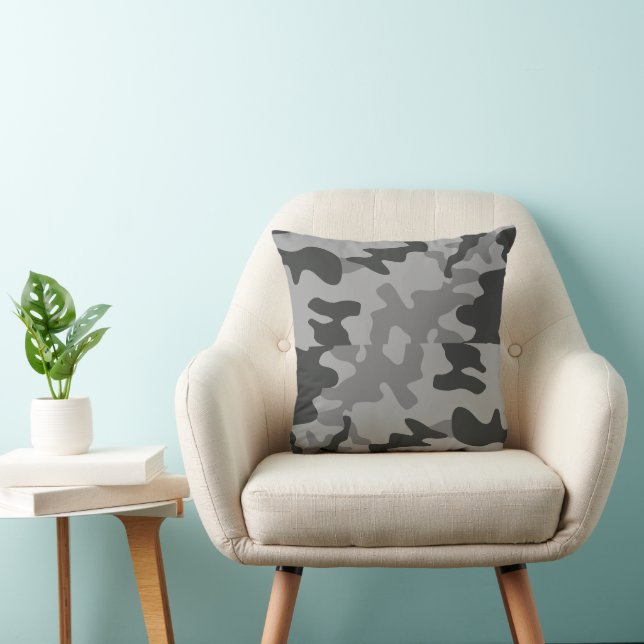 Camouflage Graues Zubehör Kissen (Stuhl )