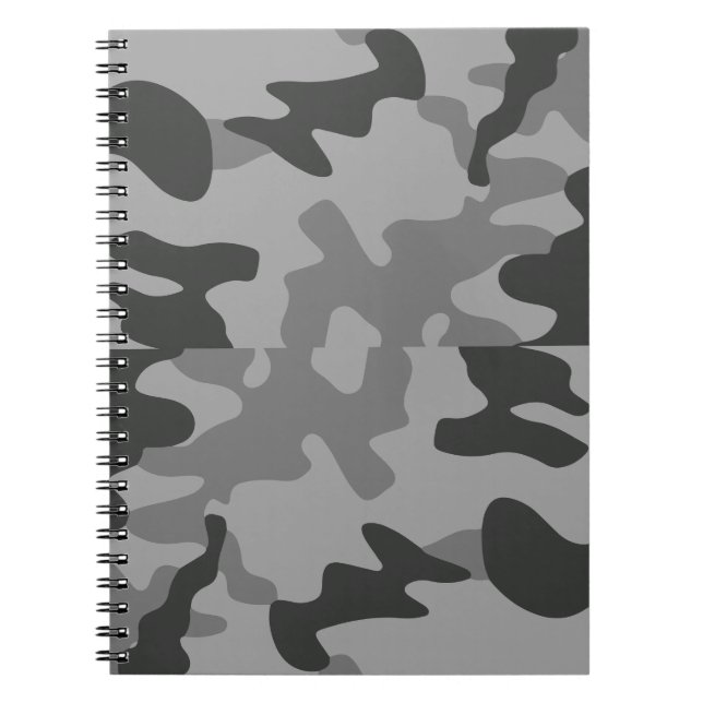 Camouflage Graues Zubehör Notizblock (Vorderseite)