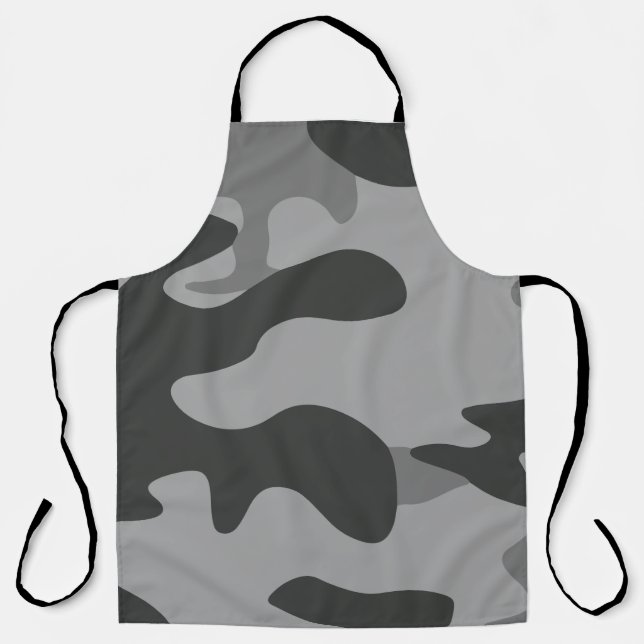 Camouflage Graues Zubehör Schürze (Vorderseite)