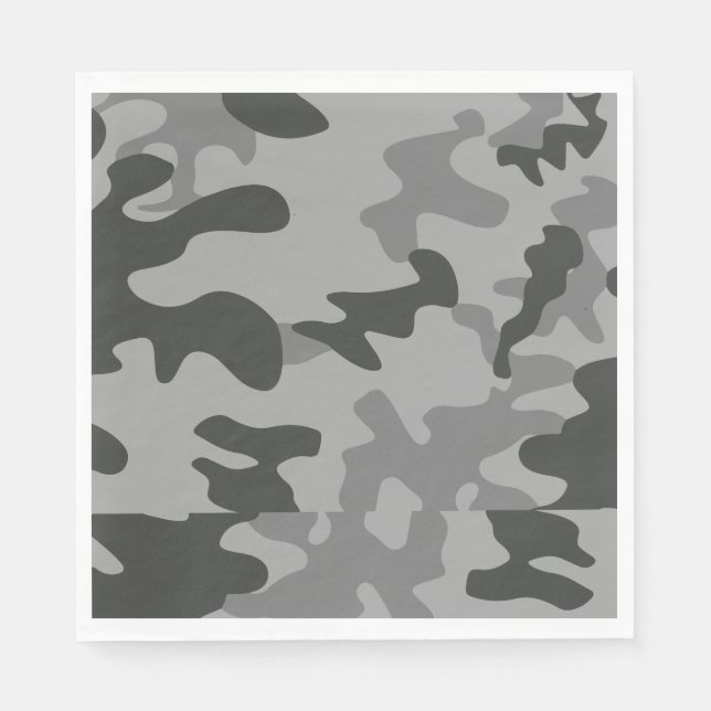 Camouflage Graues Zubehör Serviette (Vorderseite)