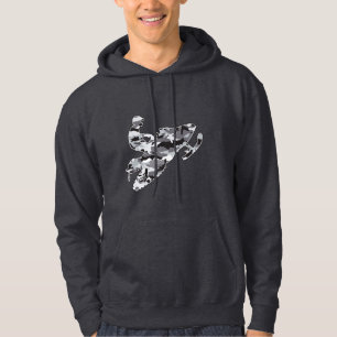 Camouflage Gray Snowmobile Hoodie